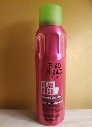 Полірувальний спрей блиск для волосся tigi tigi bed head headrush