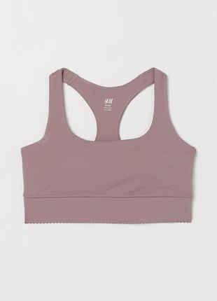 Топ женский h&m спортивный s пудровый с подушечками