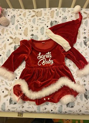 Новорічна сукня-боді 0-3 місяці
