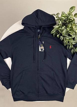 Зіп худі polo ralph темно синій