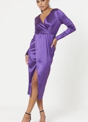 Святкова сукня плаття з розрізом з блиском be you