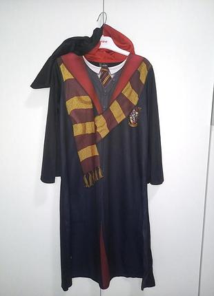 Карнавальний костюм мантія плащ гаррі поттера потер гарри поттер harry potter герміона герміони гріффіндор для хлопчика дівчинки 6-7-8 років 128
