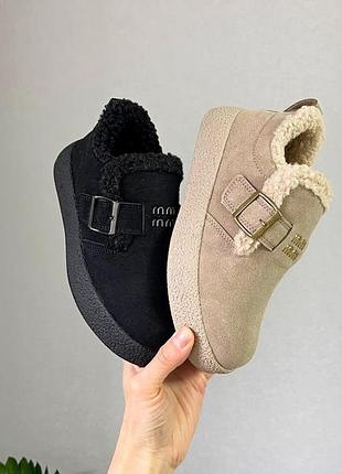 Утеплені лофери для дівчат  в кольорах