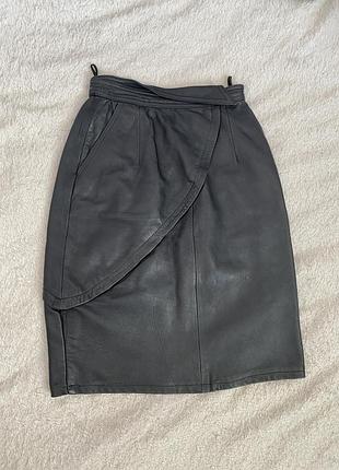 Юбка из натуральной кожи р xs