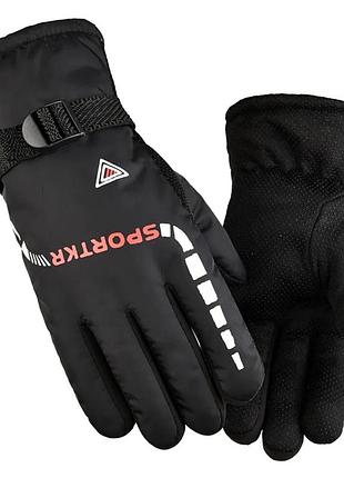 Спортивные зимние термоперчатки, автоперчатки ветрозащитные, водонепроницаемые для сенсорного экрана