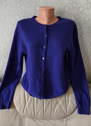 Кардиган united color of benetton шерстяной фиалковый новый из шерсти кофта шерстяной размер l