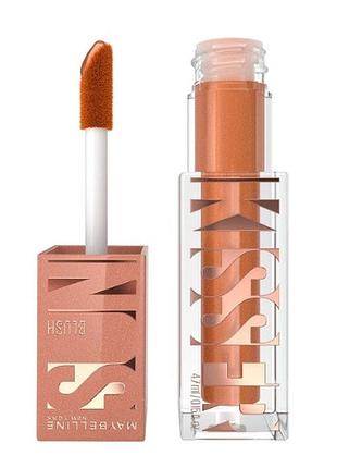 Жидкие румяна-хайлайтер с эффектом сияния maybelline new york sunkisser blush 12 - summer in the city, 4.7 мл