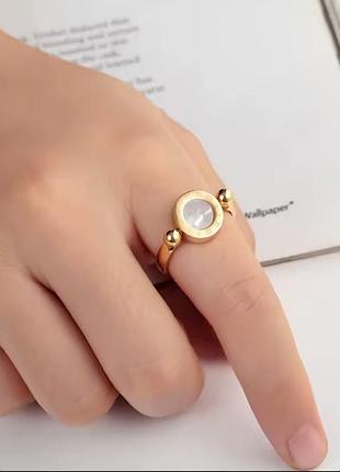 Каблучка нержавіюча сталь двухстороння з римськими цифрами 17р.