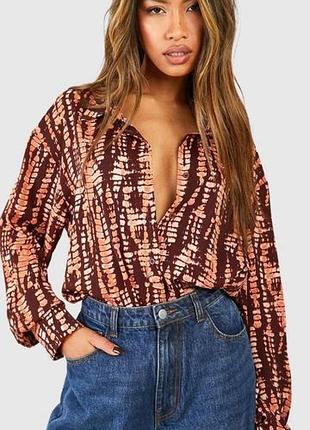 Новая бомбежная женская рубашка бренда boohoo на высокий рост