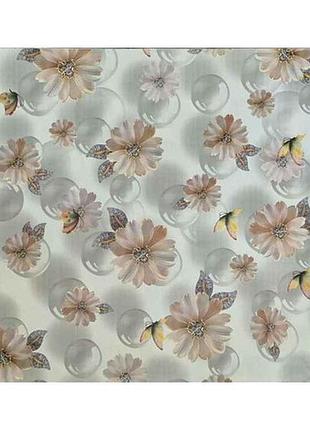 Термосерветка 2-х сторонняя 98х58см #16 пластик цветы стразы/квадраты в полоску тм bona domus