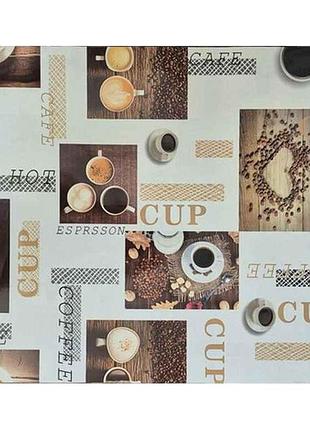 Термосерветка 2-стороння 98х58см #16 пластик cup/квадрати в смужку тм bona domus