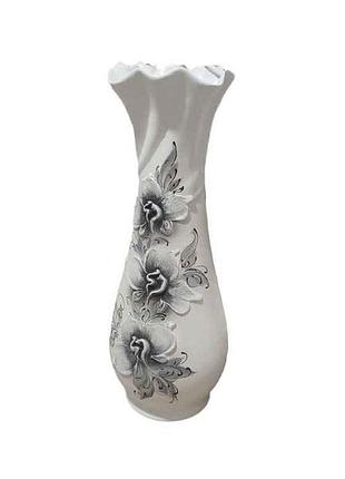 Ваза напольна h-63см бежева вьюн акрил 4014 кераміка тм авангард