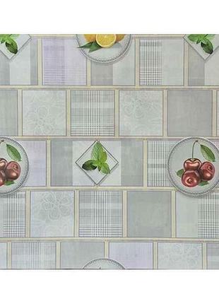 Термосерветка 2-х сторонняя 0,98*0,58м #17 пластик вишня-лимон /квадраты тм bona domus