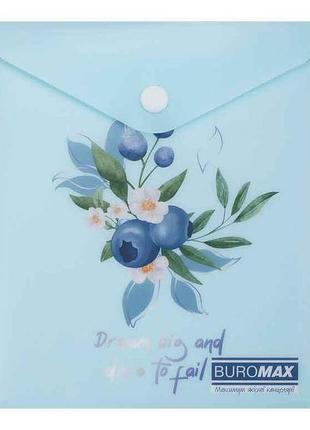 Папка на кнопке конверт arabeski а6 пластик чароит тм buromax