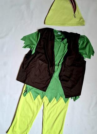 Пітер пін або робін-гід карнавальний костюм на хлопчика 7-8 років