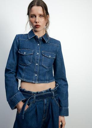 Джинсова сорочка trf zara