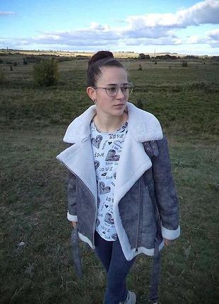 Женская косуха с мягким мехом