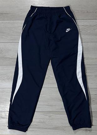 Вінтажні нейлонові спортивні штани найк nike neylon track pants, факт s, оригінал