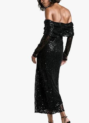 Роскошное вечернее платье в пайетках