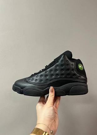 👟 кроссовки jordan retro 13 total black/наложка bs👟