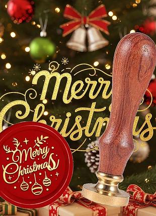 Новорічний друк merry christmas сургун штамп для друку різдво-маска для конверта відбиток новий рік santa claus