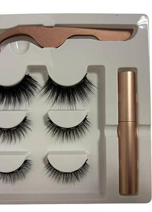 Набор ресниц на магнитной подводке 3 пары