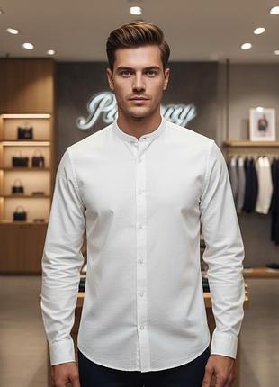 Чоловіча сорочка primark біла, розмір m, 100% бавовна oxford