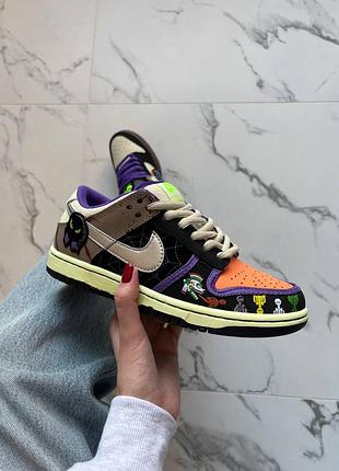 Кроссовки nike dunk sb halloween custom арт 0084