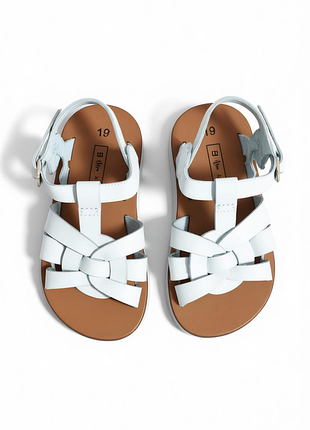 Шкіряні білі дитячі босоніжки сандалі гладіатори andre 🇫🇷  22 розмір