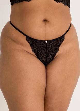 2626 жіночі еротичні трусики з відкритим доступом та перлинами, на регуляторах