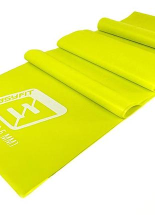 Стрічка для пілатесу 0,5 мм easyfit:ef-1673-y латексна, для фітнесу та реабілітації жовтий