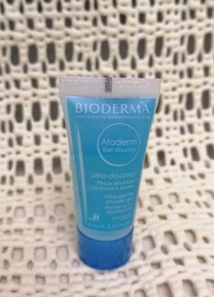 Гель для душу для сухої і чутливої шкіри bioderma atoderm gentle shower gel, 8 мл