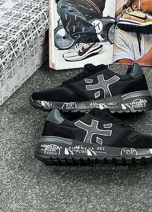 Р.40-45 кроссовки premiata black white артикул 0755