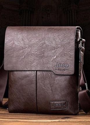 Мужская сумка jeep темно-коричневый