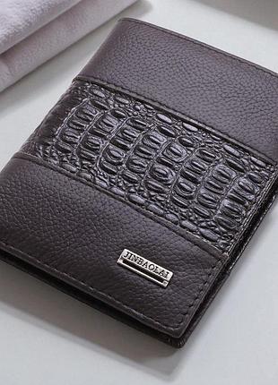 Модний жіночий клатч гаманець із натуральної шкіри рептилія, жіночий клатч-гаманець крокодил шкіряний портмоне