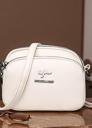 Женская мини сумочка клатч кенгуру, маленькая сумка для девушек на плечо белый