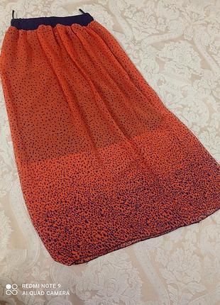 Юбка летняя длинная с подкладкой