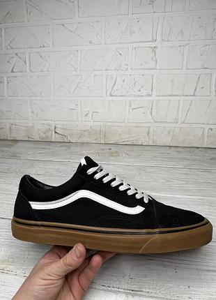 Мужские черные кеды vans old skool black/gum