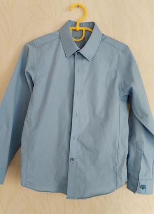 Сорочка блакитна для хлопчика 116-122 р