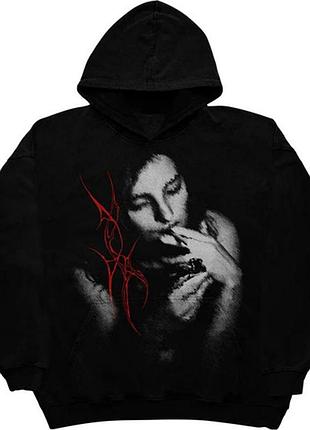 Теплий худі оверсайз на флісі в стилі y2k ,кофта з капюшоном без змійки на зиму-осінь-весну,тепла чоловіча кофта