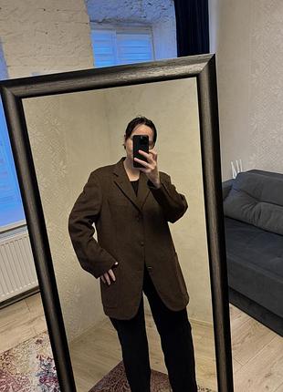 Кашеміровий коричневий піджак hugo boss 100% кашемір