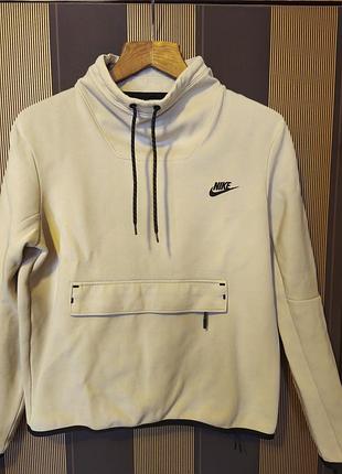 Nike tech fleece джемпер худи бежевый мужской