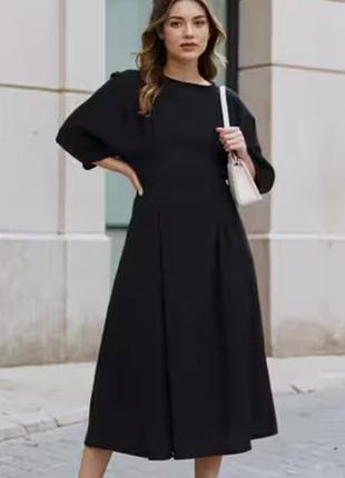 Платье миди с длинным рукавом shein