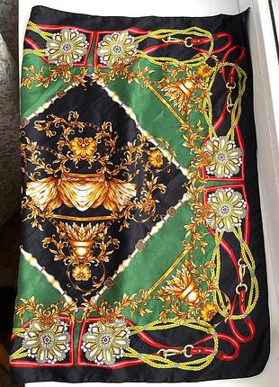 Стильный яркий платок bershka, платье, аксессуар на голову, шею, сумку, как пояс на талию, платок