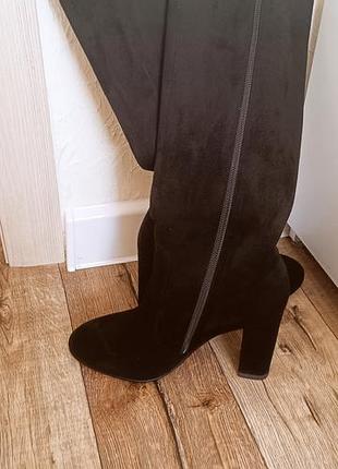 Чоботи замшеві чорні