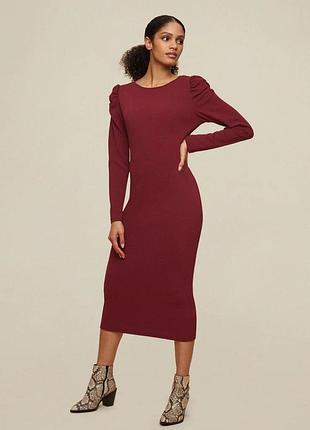 Длинное прямое платье винного цвета большой размер dorothy perkins u922 eur50
