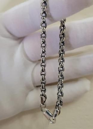 Срібний браслет плетіння струмок (чайка). на подарунок!