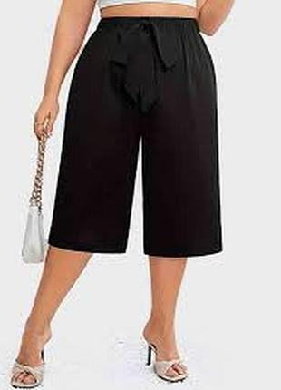 Шорти штани розмір 52/18 2xl стрейчеві кюлоти чорні нові пояс гумка