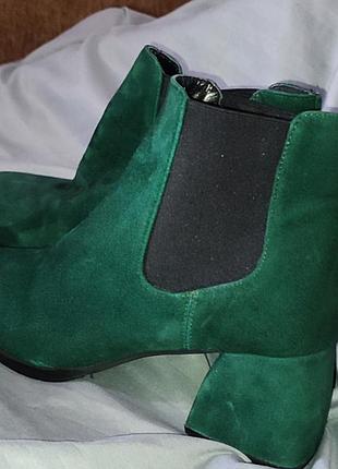 Замшевые ботильоны - челси