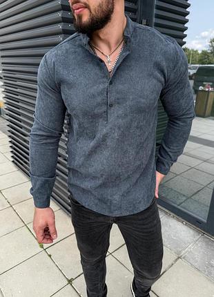 Чоловіча сорочка вельветова приталена,люкс якість,сорочка пряма класична